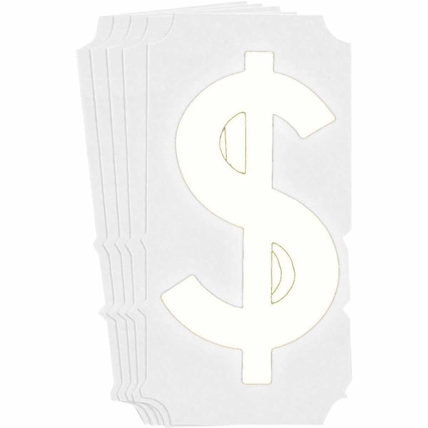 Brady Quik-Align 5170 Series Polyester 4 in Lbl Legend: $ White 10PK 5170P-$ - main